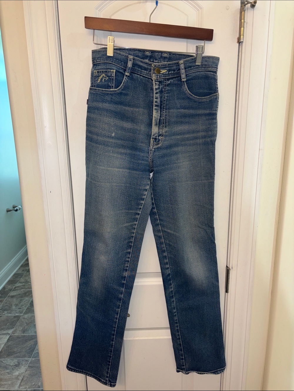 Vintage Jordache High Rise Straight Leg Jeans 28” Horse Logo Denim